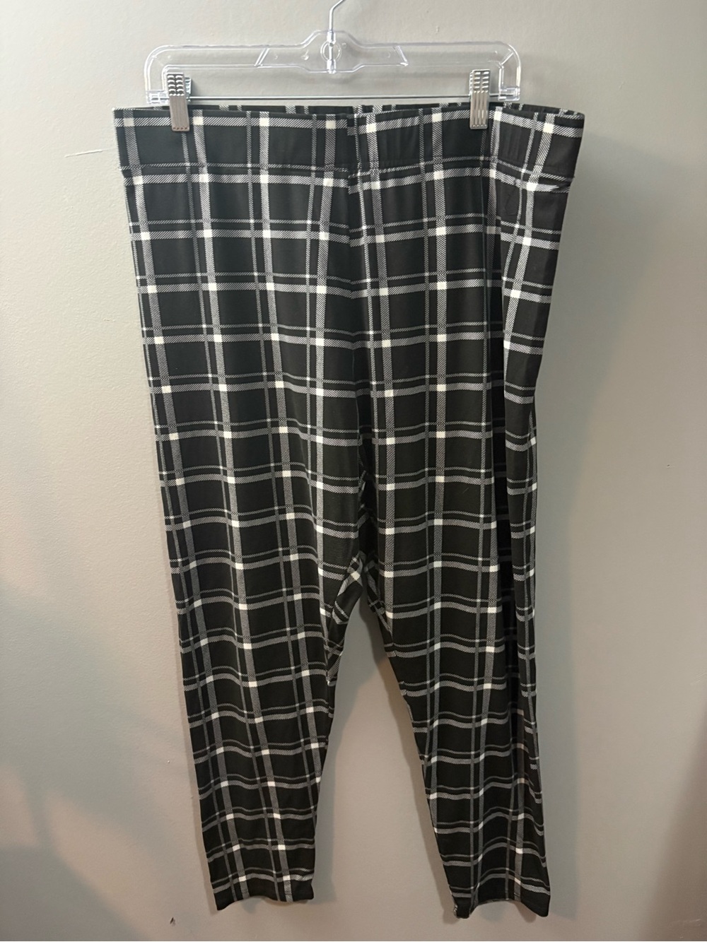 Black and White Plaid Womens Pants